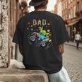 Dad Building Blocks Monster Truck Dinosaur Birthday Men's Back Print T-Shirt