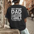 Dad Of CAMILA Father's Day Personalized Name Joke Men's Back Print T-Shirt