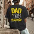Dad Of A Childhood Cancer Warrior Childhood Cancer Awareness Men's Back Print T-Shirt
