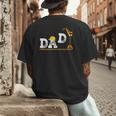 Dad Construction Excavator Family Matching Bday Party Men's Back Print T-Shirt