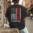Dad Dance She Get It From Me Proud Dancer Dad USA Flag Men Men's Back Print T-Shirt