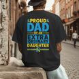 Dad Of An Extraordinary Daughter Down Syndrome Awareness Day Men's Back Print T-Shirt