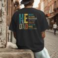 Dad Fathers Day Christian Jesus He Is Smart Brave Men's Back Print T-Shirt Dad Fathers Day Christian Jesus He Is Smart Brave Men's Back Print T-Shirt