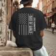 Dad Of Girls Outnumbered Fathers Day 2025 For Dad Daughters Men's Back Print T-Shirt