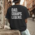 Dad Gramps Legend Vintage Distressed Bold Gramps Graphic Men's Back Print T-Shirt