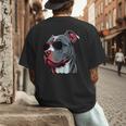 Dad Mom Cool Dog Sunglasses Pitbull Men's Back Print T-Shirt