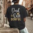 Dad Of Mr Onederful 1st Birthday First One-Derful Matching Men's Back Print T-Shirt