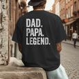 Dad Papa Legend Vintage Distressed Bold Papa Graphic Men's Back Print T-Shirt