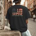Dad Protector Hero Legend USA Flag Dad Father's Day Men's Back Print T-Shirt