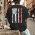 Dad Senior 2026 Proud Dad Of A Class Of 2026 Graduate Flag Men's Back Print T-Shirt