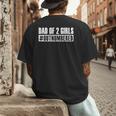Dad Shirt Dad Of 2 Girls Outnumbered For Men Awesome Men's Back Print T-Shirt