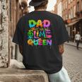 Dad Of The Slime Queen Birthday Family Matching Party Men's Back Print T-Shirt
