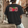 Dad Strawberry Birthday Men's Back Print T-Shirt