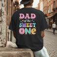 Dad Of The Sweet One 1st Birthday Donut Bday Party Men's Back Print T-Shirt
