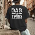 Dad Of Twins Classic Overachiever Cool Twin Dad Men's Back Print T-Shirt