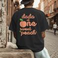 Dada Dad First Birthday One Sweet Peach Bday Family Matching Men's Back Print T-Shirt