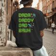 Dada Daddy Dad Bruh Father's Day Game Pixel Men's Back Print T-Shirt