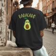 Dadacado Cute Daddy Avocado Pregnant Dad Father Day Men's Back Print T-Shirt
