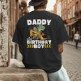 Daddy Of The Birthday Boy Dinosaur Construction Worker Truck Men's Back Print T-Shirt