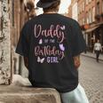 Daddy Of The Birthday Girl Butterfly Party Matching Family Men's Back Print T-Shirt