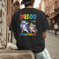 Daddy Of The Birthday Girl Dabbing Princess Unicorn Dad Men's Back Print T-Shirt