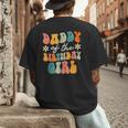 Daddy Of The Birthday Girl Groovy Themed Father Dad Men's Back Print T-Shirt