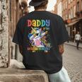 Daddy Of The Birthday Princess Girl Dabbing Unicorn Dad Men's Back Print T-Shirt