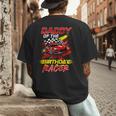 Daddy Of The Birthday Racer Race Car Party Family Matching Men's Back Print T-Shirt
