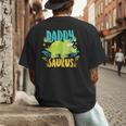 Daddy Dad Saurus Rex Dinosaur Dino For Father Men's Back Print T-Shirt