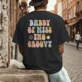 Daddy Dad Two Groovy Second Birthday Retro 2nd Bday Party Men's Back Print T-Shirt
