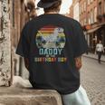Daddy Dinosaur Of The Birthday Boy Dad Matching Family Men's Back Print T-Shirt