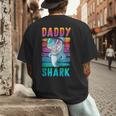 Daddy Shark Retro Vintage Dad Men's Back Print T-Shirt