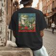 Daddysaurus Father's Day Best Dad T-Rex Papa Men's Back Print T-Shirt