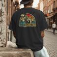 Daddysaurus Rex Dinosaur Daddy Saurus Rex Family Matching Men's Back Print T-Shirt