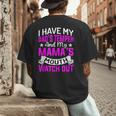 I Have My Dad's Temper & My Mama's Mouth Daughter Kids Men's Back Print T-Shirt