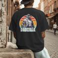 Dadzilla The Rad Dad Kaiju Vibes Men's Back Print T-Shirt