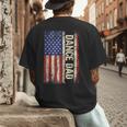 Dance Dad US American Flag Shirt Dancer Dancing Father Men Men's Back Print T-Shirt