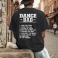 Dancer Dad Dancing Father Of A Dancer Dad Men's Back Print T-Shirt