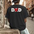 Disney Mickey And Friends Dad Mickey Distressed Text Logo Men's Back Print T-Shirt