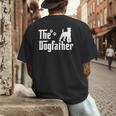 The Dogfather Tee Fathers Day Dad Dog Lover Schnauzer For Men Women Girls Kids Men's Back Print T-Shirt