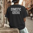 Domestic Engineer House Husband Stay At Home Dad Uniform Men's Back Print T-Shirt Domestic Engineer House Husband Stay At Home Dad Uniform Men's Back Print T-Shirt