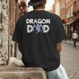 Dragon Dad Daddy Father's Day Dragon Men's Back Print T-Shirt
