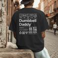 Dumbbell Daddy And Dad Gym Workout Father Men's Back Print T-Shirt Dumbbell Daddy And Dad Gym Workout Father Men's Back Print T-Shirt
