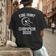 Egg Hunt Champion 2025 First Time Dad Pregnancy Reveal Men's Back Print T-Shirt