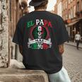 El Papa Mas Chingon Mexican Dad Husband Regalo Flag Men's Back Print T-Shirt