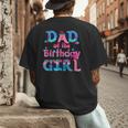Family Party Decorations Dad Of The Birthday Girl T-Shirt Men's Back Print T-Shirt