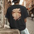 Fat Hairy Guy Big Stomach & Man Boobs Fat Dad BOD Men's Back Print T-Shirt Fat Hairy Guy Big Stomach & Man Boobs Fat Dad BOD Men's Back Print T-Shirt