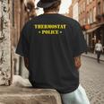 Father For Men Thermostat Police Dad Men's Back Print T-Shirt
