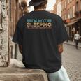 Fathers Dad Joke I'm Not Sleeping I'm Just Resting My Eyes Men's Back Print T-Shirt
