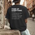 Father's Day For Office Dad Fixer Of Everything Men's Back Print T-Shirt